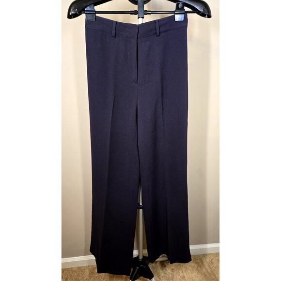 Tory Burch Womens Dark Blue Trousers Sz 2 Wide leg - Picture 1 of 7